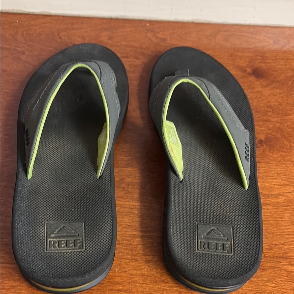 Reef Black and Lime Flip Flops